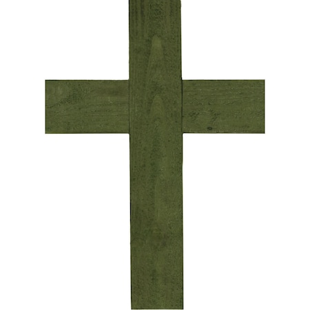 14W X 20H X 1 1/2D Vintage Farmhouse Cross, Barnwood Decor Collection, Restoration Green